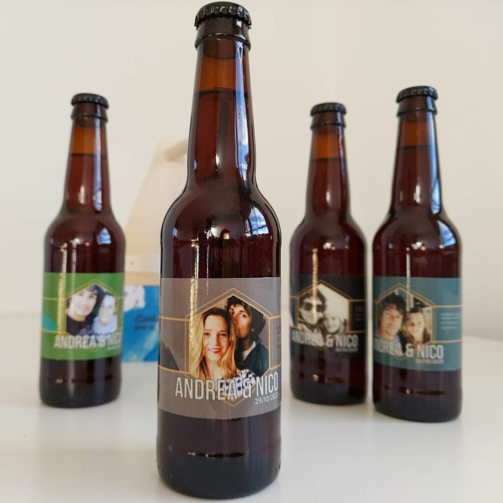 Diseño etiquetas cerveza personalizadas para regalo