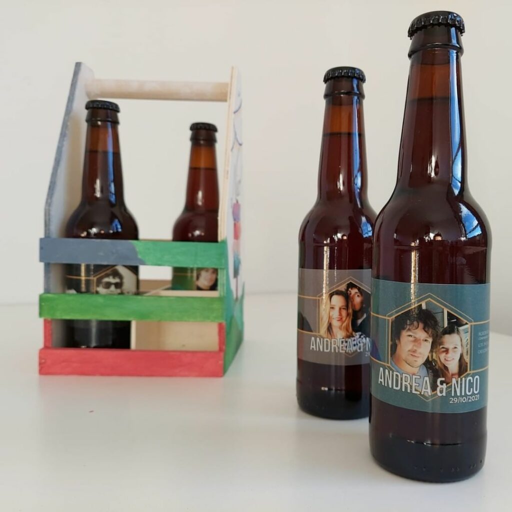 Diseño etiquetas cerveza personalizadas para regalo