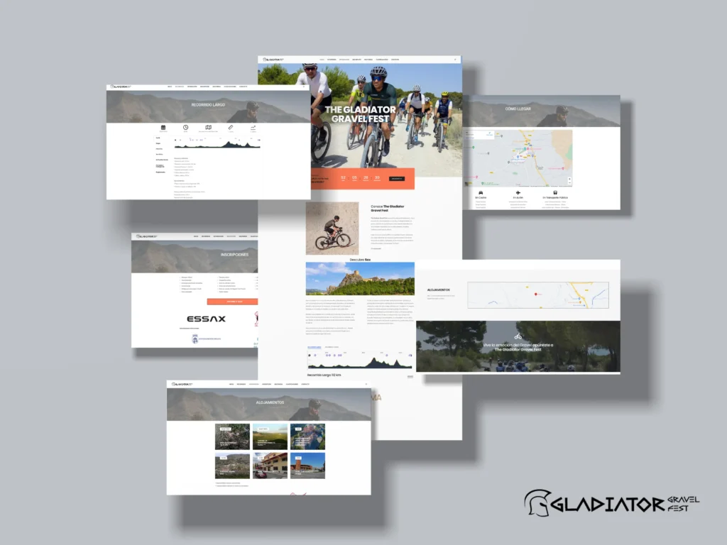 Diseño página web de ciclismo gravel Alicante