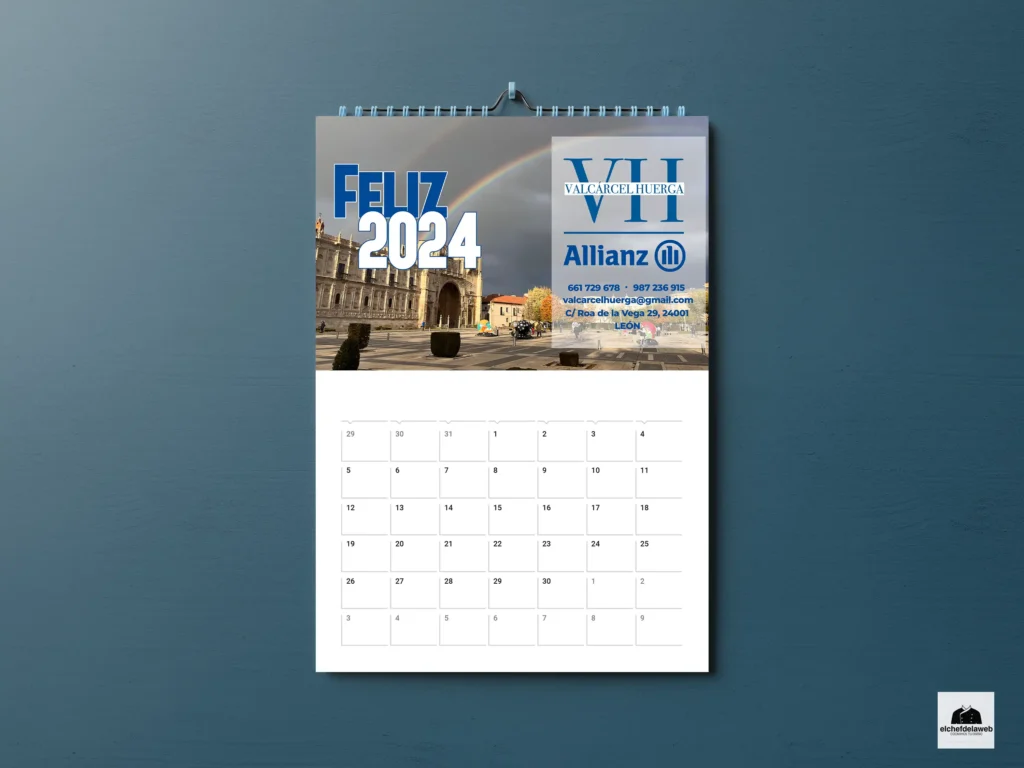Diseño gráfico calendario en León